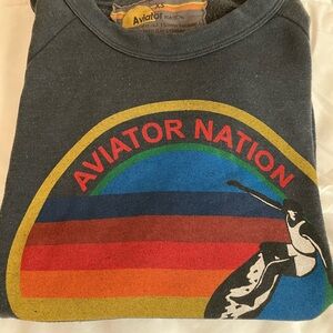 Aviator Nation Black and Gray Sweatshirt